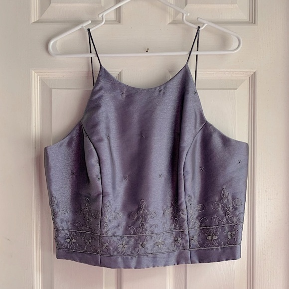 Vintage Embroidered Crop Top - Picture 1 of 5